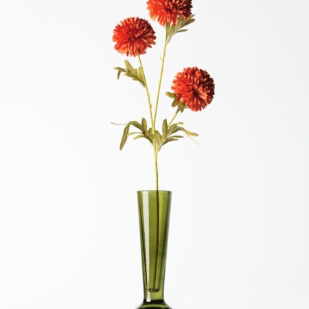 Vaas ⌀8x20cm Zwier glas groen
