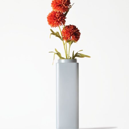 Vaas ⌀9x28.5cm Kub glas blauw