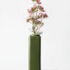 Vaas ⌀9x28.5cm Kub keramiek groen