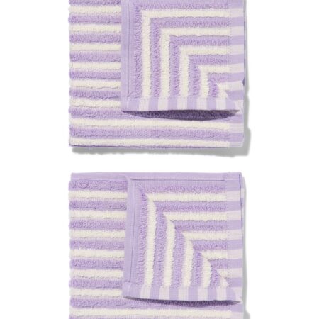 HEMA Vaatdoekjes 30x30 katoen lila - 2 stuks (lila) | HEMA