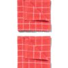 HEMA Vaatdoekjes 30x30 katoen rood - 2 stuks (koraal) | HEMA