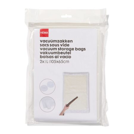 HEMA Vacuümzakken large 105x65 - 2 stuks (transparant) | HEMA