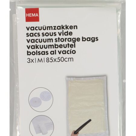 HEMA Vacuümzakken medium 85x50 - 3 stuks (transparant) | HEMA