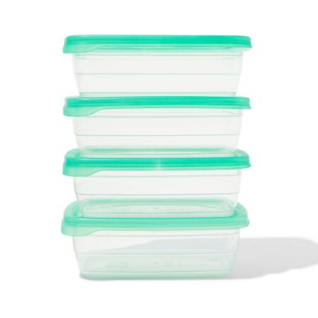 HEMA Vershoudbakjes 600ml - 4 stuks | HEMA