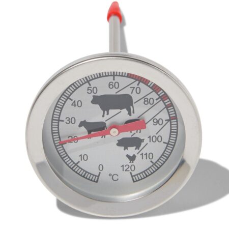 Vleesthermometer (zilvergrijs)