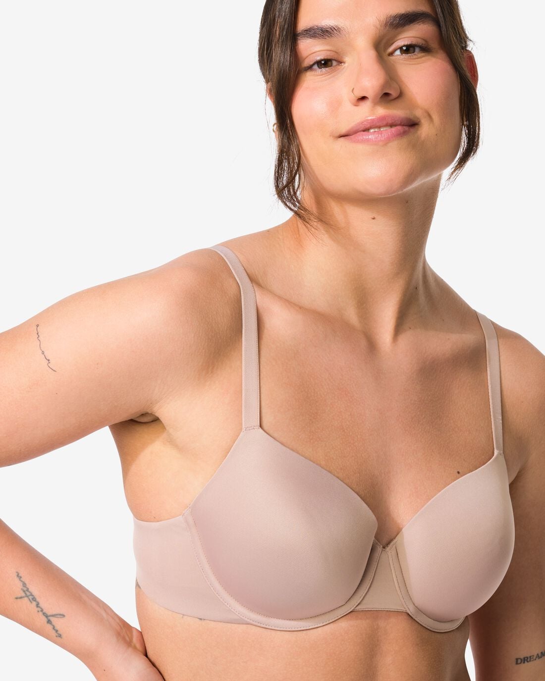 HEMA Voorgevormde bh met beugel beige | HEMA
