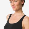 HEMA Voorgevormde sportbh zonder beugel medium support zwart (zwart) | HEMA