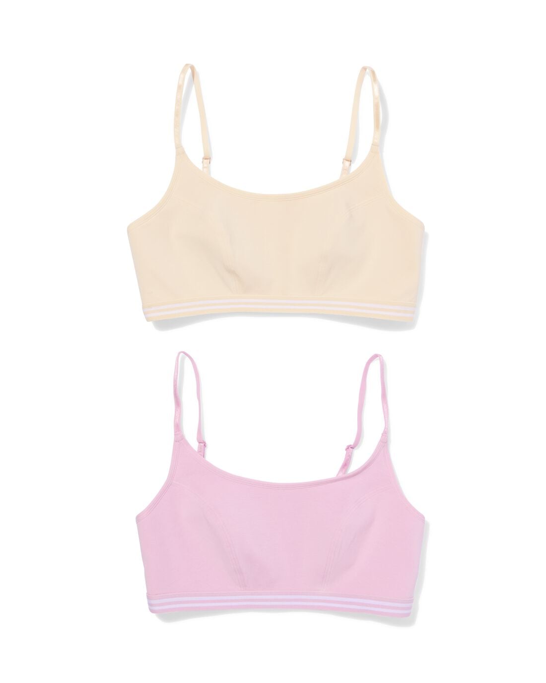 HEMA Voorgevormde tops zonder beugel - 2 stuks naturel (naturel) | HEMA