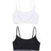 HEMA Voorgevormde tops zonder beugel - 2 stuks zwart (zwart) | HEMA