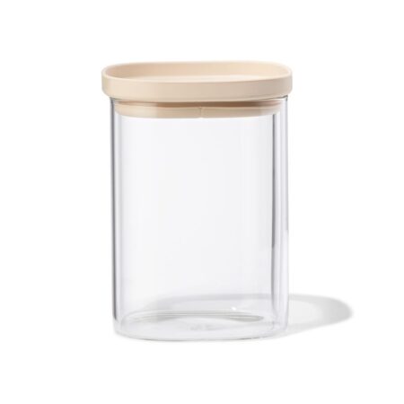 HEMA Voorraad bus 1000ml glas met deksel (transparant) | HEMA