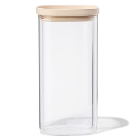 HEMA Voorraad bus 1600ml glas met deksel (transparant) | HEMA