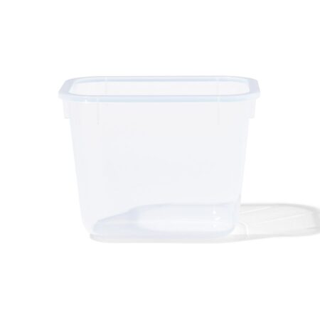 Voorraadbakje maat M 1630ml kunststof zonder deksel (semi transparant)
