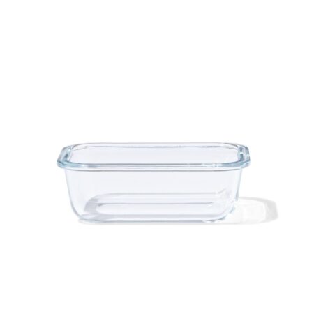 HEMA Voorraadbakje maat S 370ml glas zonder deksel (transparant) | HEMA