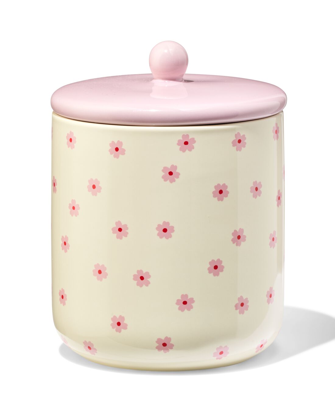 HEMA Voorraadbus 750ml keramiek bloemen | HEMA