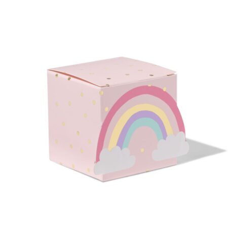 HEMA Vouwbare cadeaudoosjes 13x12.5x2cm papier prinses - 6 stuks (roze) | HEMA