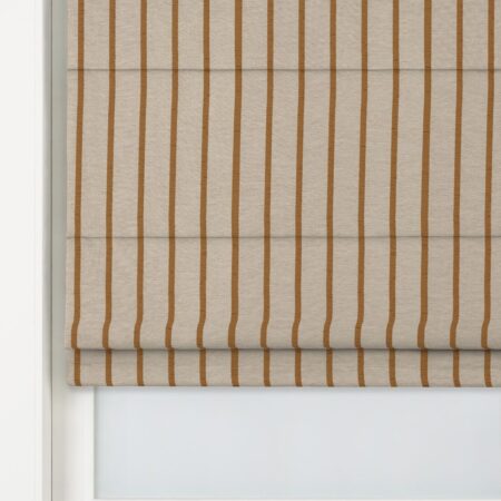 HEMA Vouwgordijn Andel lichtdoorlatend strepen ecru-cognac (cognac) | HEMA