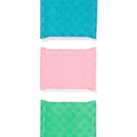 HEMA Wasbare sponzen groen/roze/blauw 9x12x2 - 3 stuks | HEMA