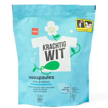 Wascapsules wit eco viooltjes en mimosa - 20 stuks