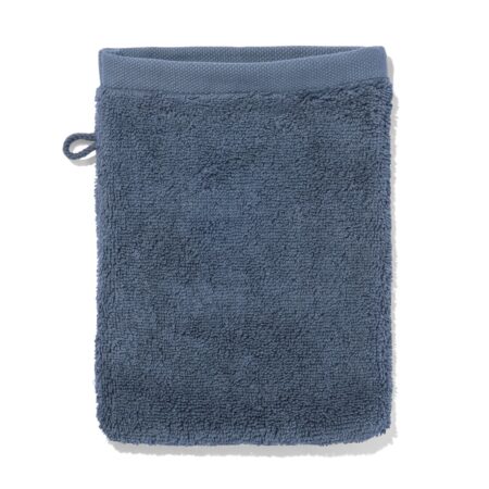 HEMA Washand hotelkwaliteit extra zacht middenblauw (middenblauw) | HEMA