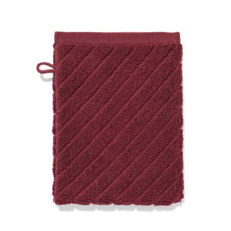 HEMA Washandje 16x21cm zware kwaliteit diagonaal bordeauxrood (bordeauxrood) | HEMA