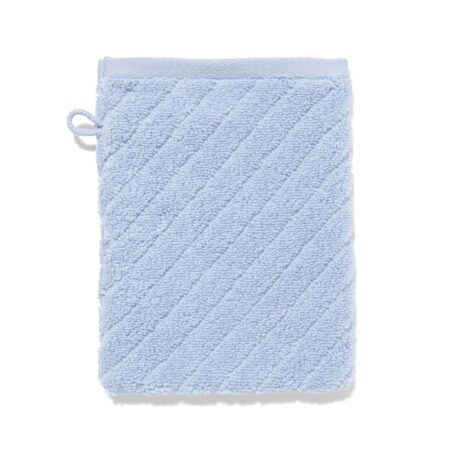HEMA Washandje 16x21cm zware kwaliteit diagonaal ijsblauw (ijsblauw) | HEMA