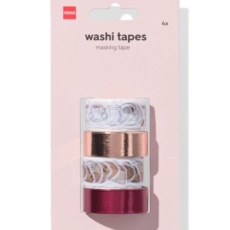 HEMA Washi tape 5mx1.5cm - 4 stuks (multicolor) | HEMA