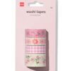 HEMA Washi tape 5mx1.5cm bloemen - 4 stuks (multicolor) | HEMA