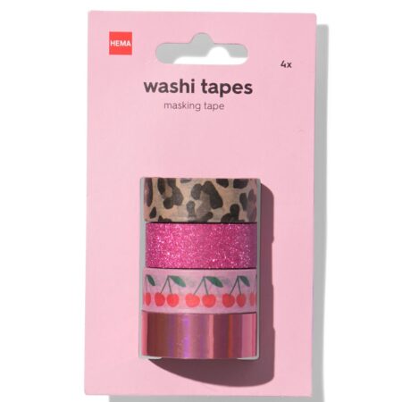 HEMA Washi-tape 5mx1.5cm luipaard - 4 stuks (multicolor) | HEMA