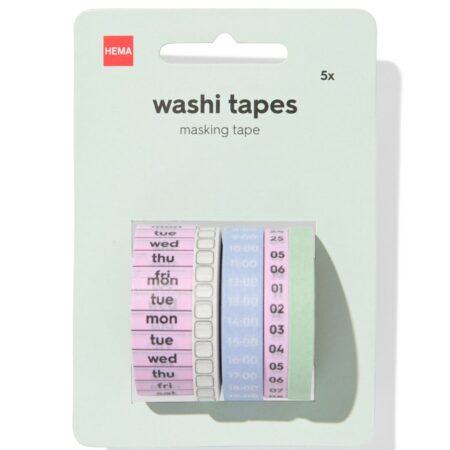 HEMA Washi tapes planner - 5 stuks | HEMA