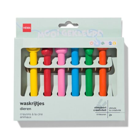 HEMA Waskrijtjes dier - 6 stuks | HEMA
