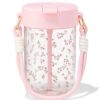 HEMA Waterfles 450ml met bandje bloemen (multicolor) | HEMA