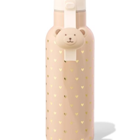 HEMA Waterfles 500ml rvs hartjes (beige) | HEMA