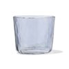 Waterglas 200ml glas gehamerd blauw