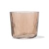 Waterglas 200ml glas gehamerd bruin