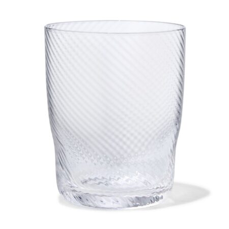 HEMA Waterglas Bergen glas twist reliëf (transparant) | HEMA
