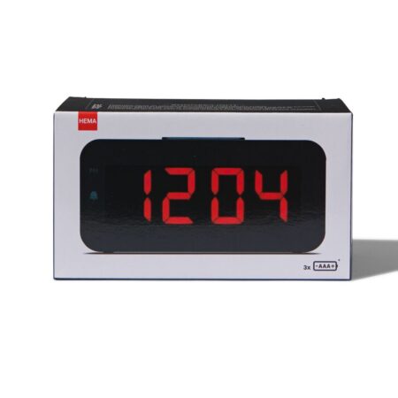 HEMA Wekker digitaal LED (zwart) | HEMA