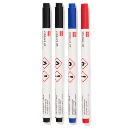Whiteboardmarker 1.4mm extra dunne punt - 4 stuks