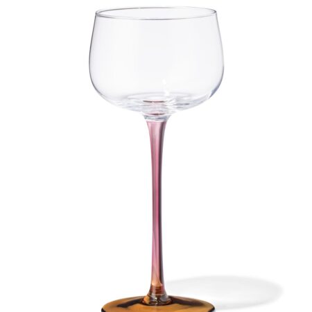 HEMA Wijnglas 230ml glas bordeauxrood met geel (multi) | HEMA