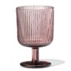 Wijnglas 250ml Bergen glas streep reliëf bordeauxrood