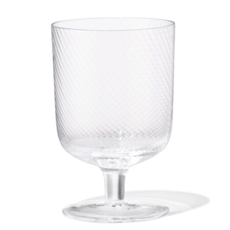 HEMA Wijnglas 250ml Bergen glas twist reliëf (transparant) | HEMA