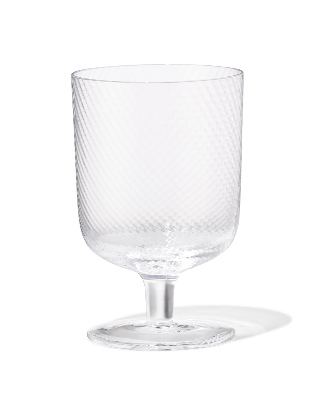 HEMA Wijnglas 250ml Bergen glas twist reliëf (transparant) | HEMA