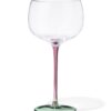 HEMA Wijnglas 380ml glas bordeauxrood met groen (multi) | HEMA