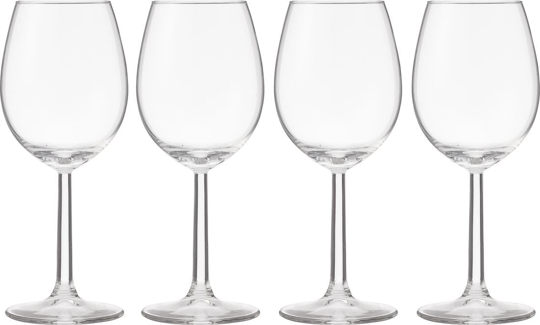HEMA Wittewijnglazen 320ml - 4 stuks (transparant) | HEMA