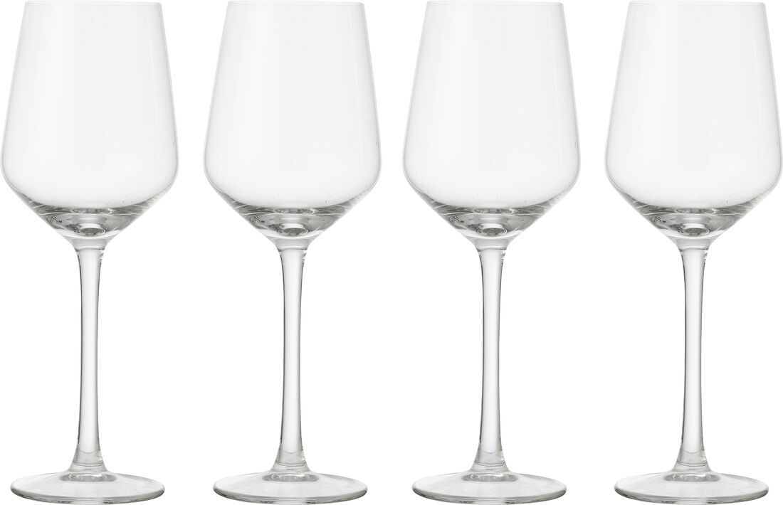 HEMA Wittewijnglazen 350ml - 4 stuks (transparant) | HEMA
