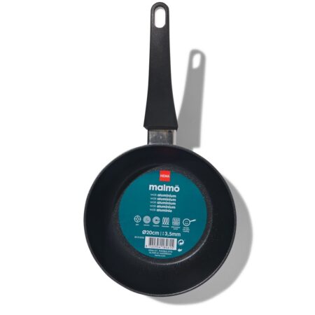 HEMA Wok Ø20cm Malmö aluminium (zwart) | HEMA