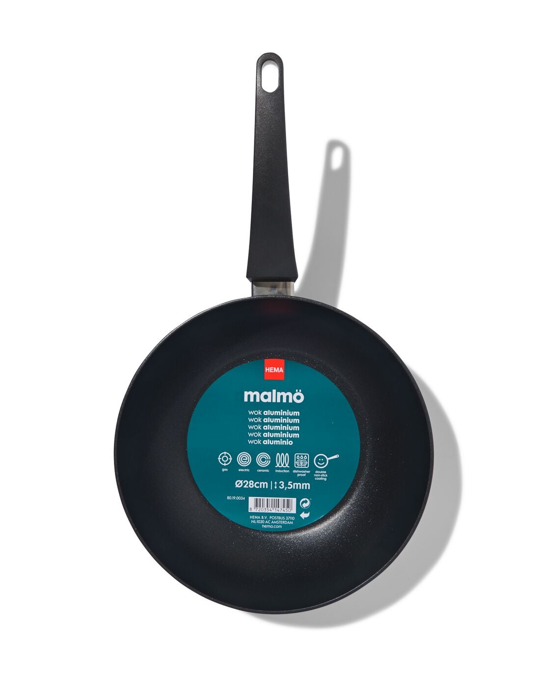 HEMA Wok Ø28cm Malmö (zwart) | HEMA