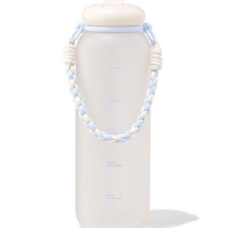 HEMA XXL waterfles 1150ml met bandje (beige) | HEMA