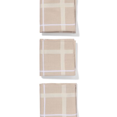 HEMA Zakdoek 40x40cm katoen strepen grijs - 3 stuks (grijs) | HEMA