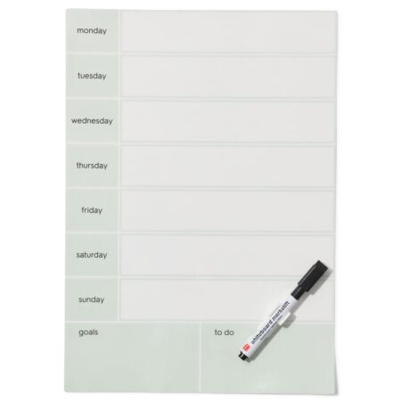 HEMA Zelfklevende weekplanner 24x34cm groen | HEMA