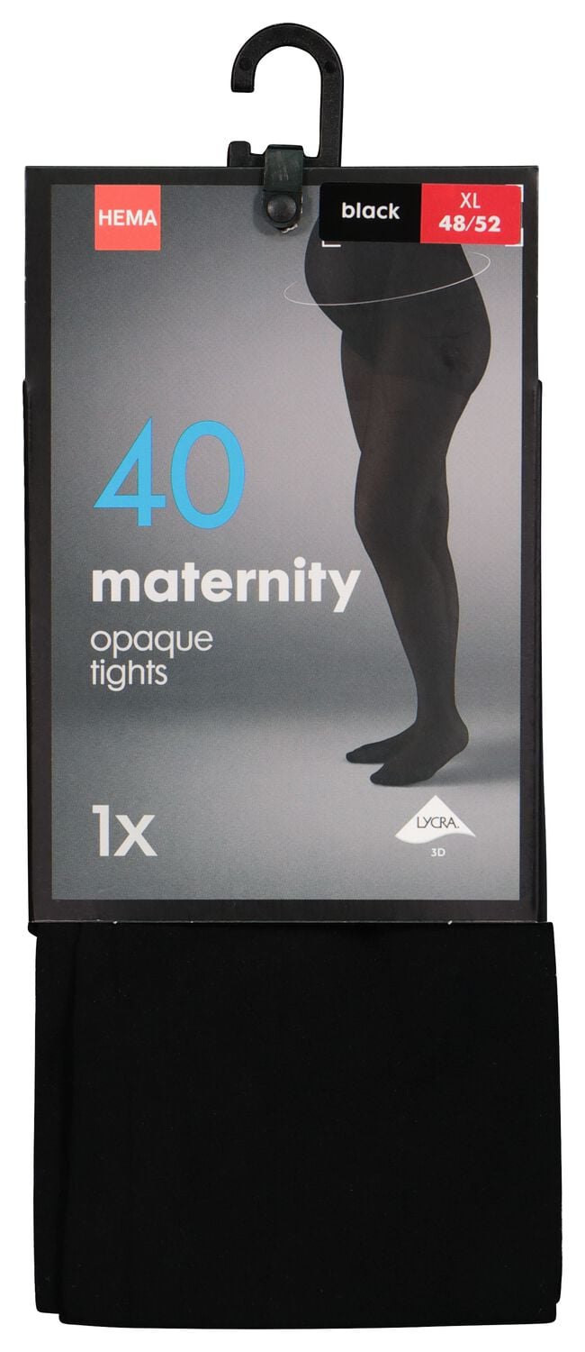 HEMA Zwangerschapspanty opaque 40 denier zwart | HEMA